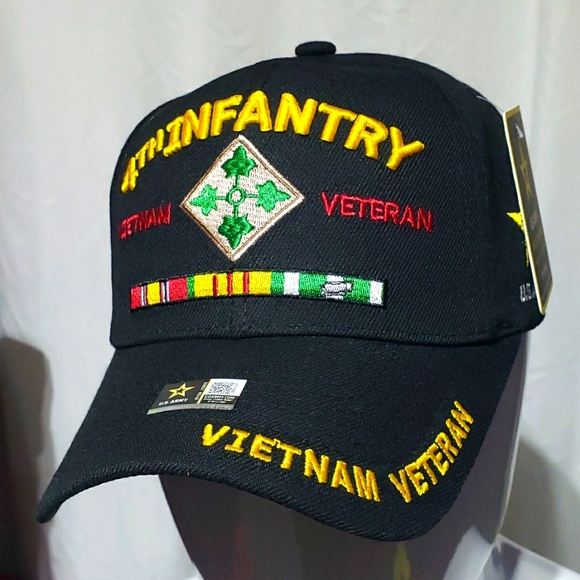 MILITARY U.S. ARMY 4TH INFANTRY Div Vietnam Veteran Hat - Picture 2 of 5